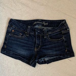 Jean shorts.
